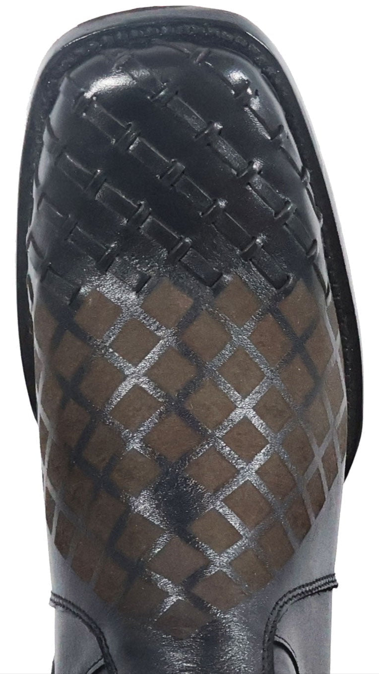 Silverton Jerry All Leather Wide Square Toe Short Boots (Black)