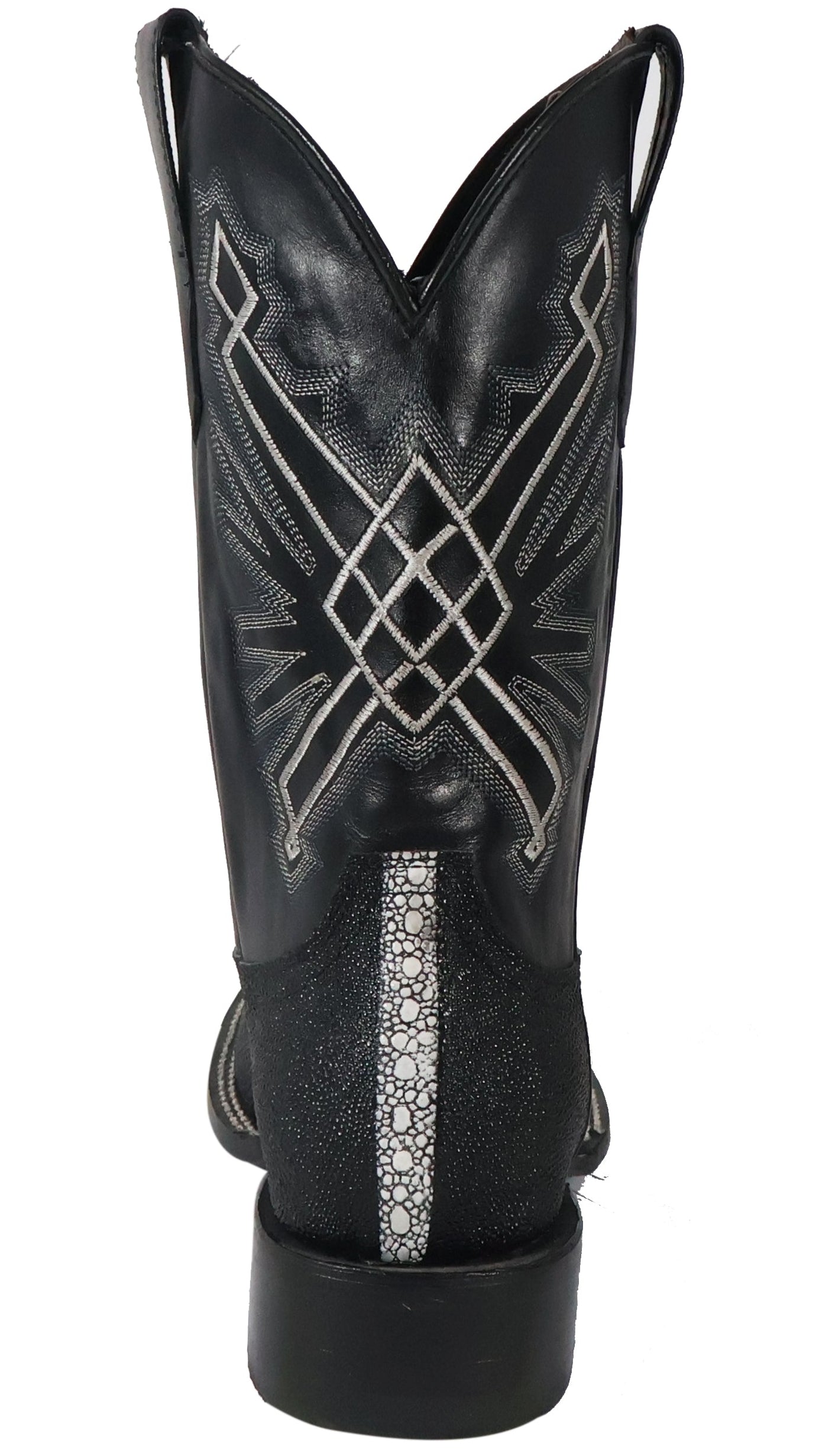 Silverton Brentwood All Leather Wide Square Toe Boots (Black)
