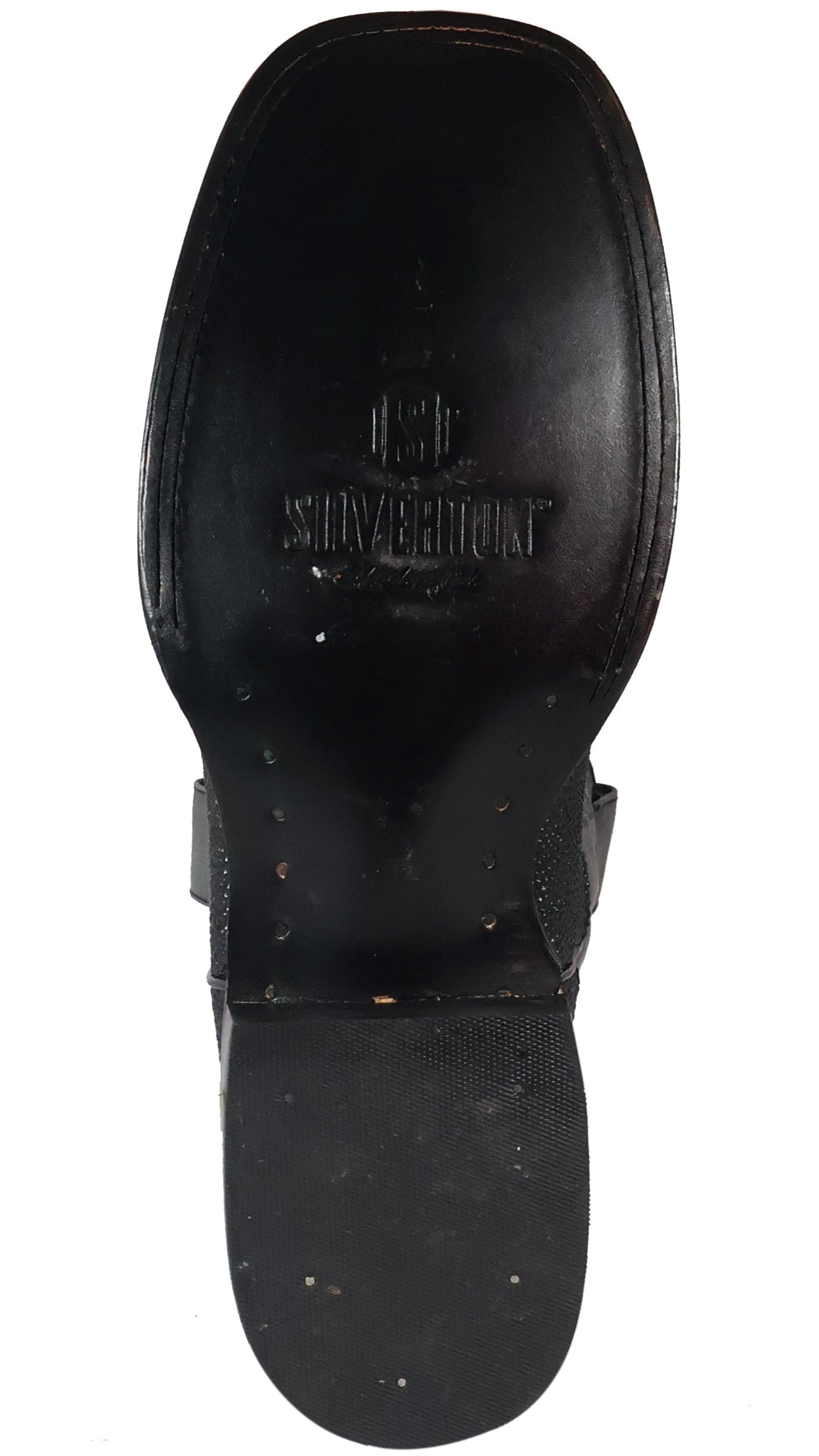 Silverton Brentwood All Leather Wide Square Toe Boots (Black)