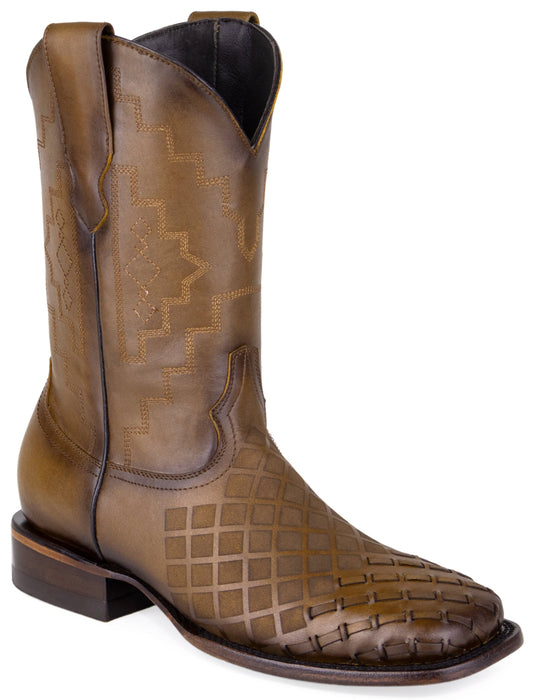 Silverton Finn All Leather Wide Square Toe Boots (Honey)