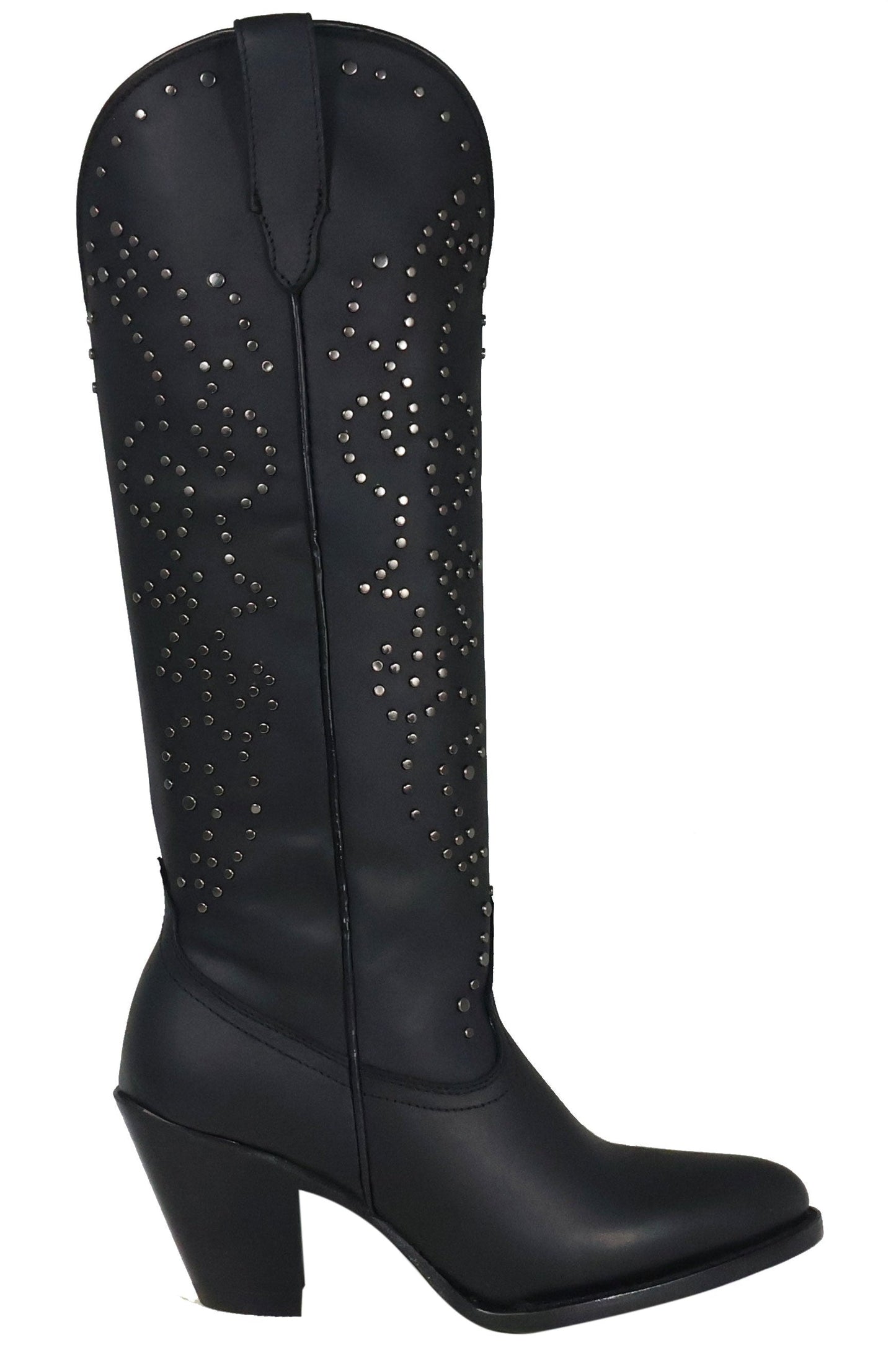 Silverton Taylor All Leather Snip Toe Knee High Boots (Black)