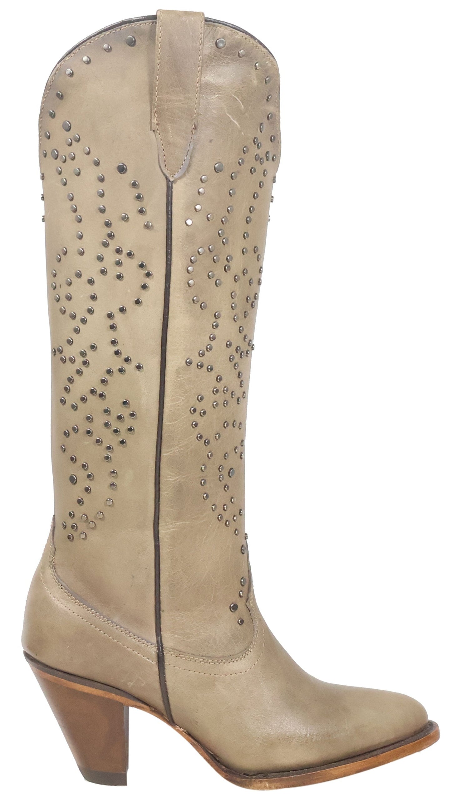 Silverton Taylor All Leather Snip Toe Knee High Boots (Stone)