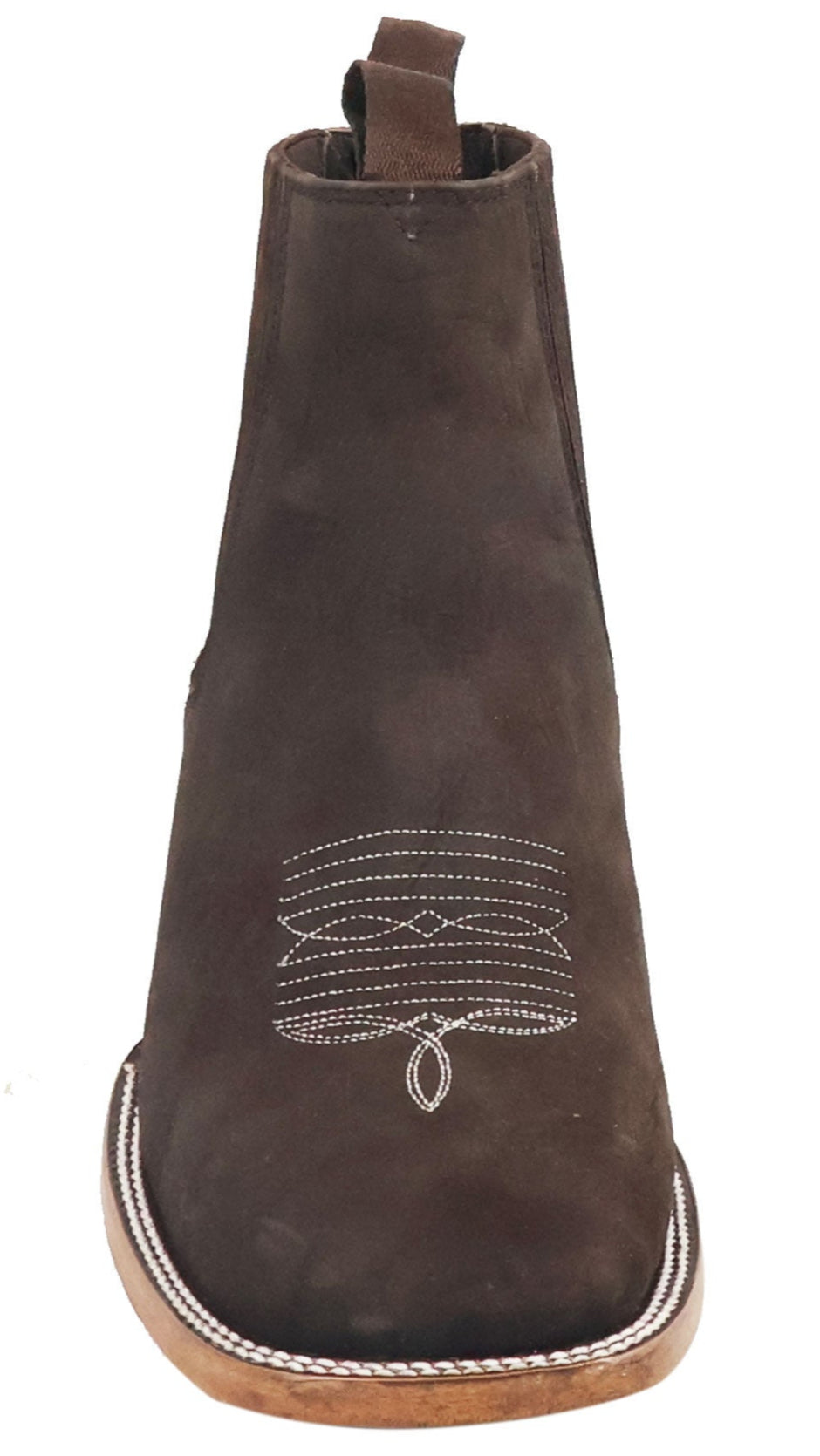 Silverton Tony Buck All Leather Wide Square Toe Short Boots (Brown)