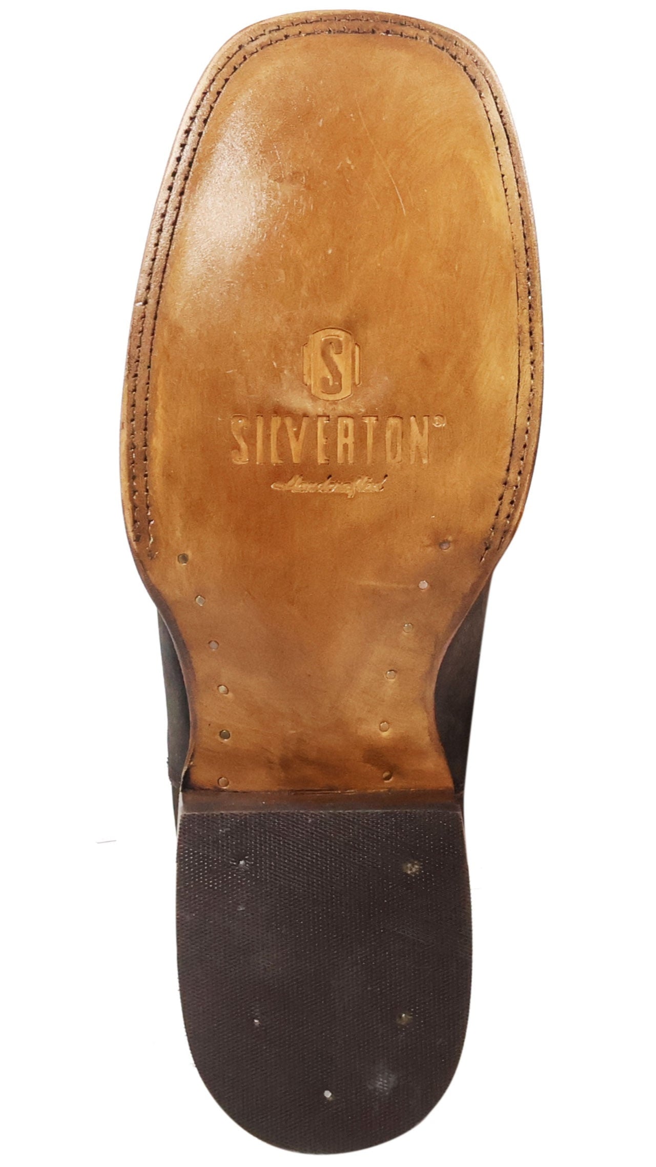 Silverton Tony Buck All Leather Wide Square Toe Short Boots (Brown)