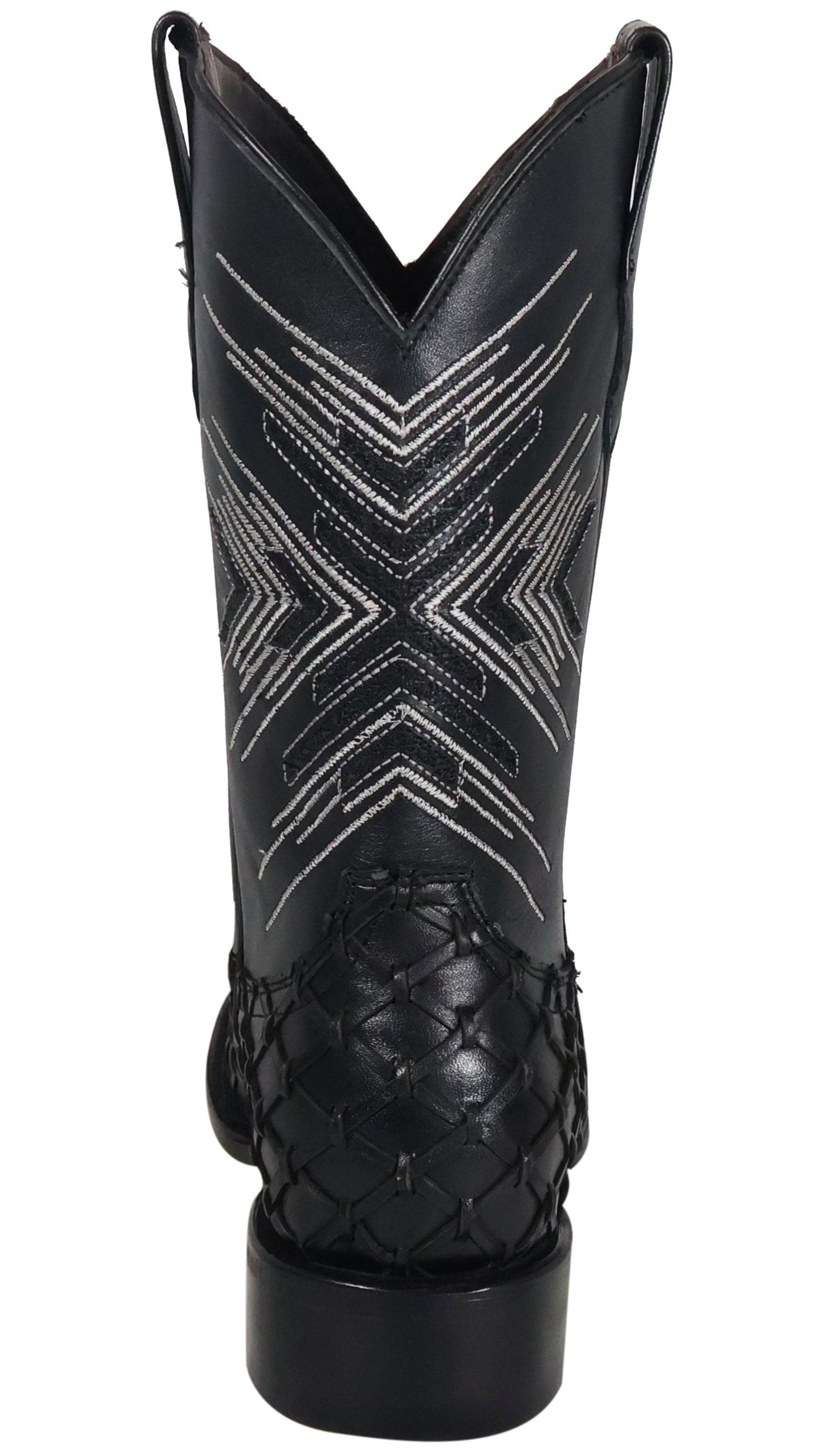 Silverton Tucxon All Leather Wide Square Toe Boots (Black/Black)