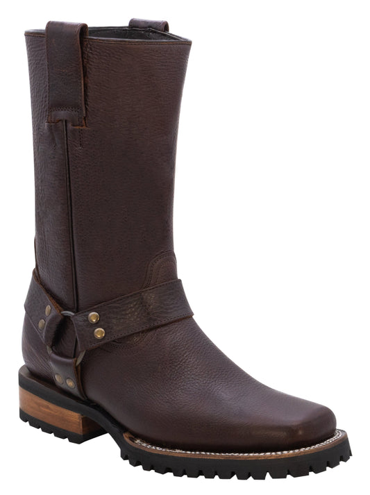 Silverton Wheeler All Leather Square Toe Boots (Brown)