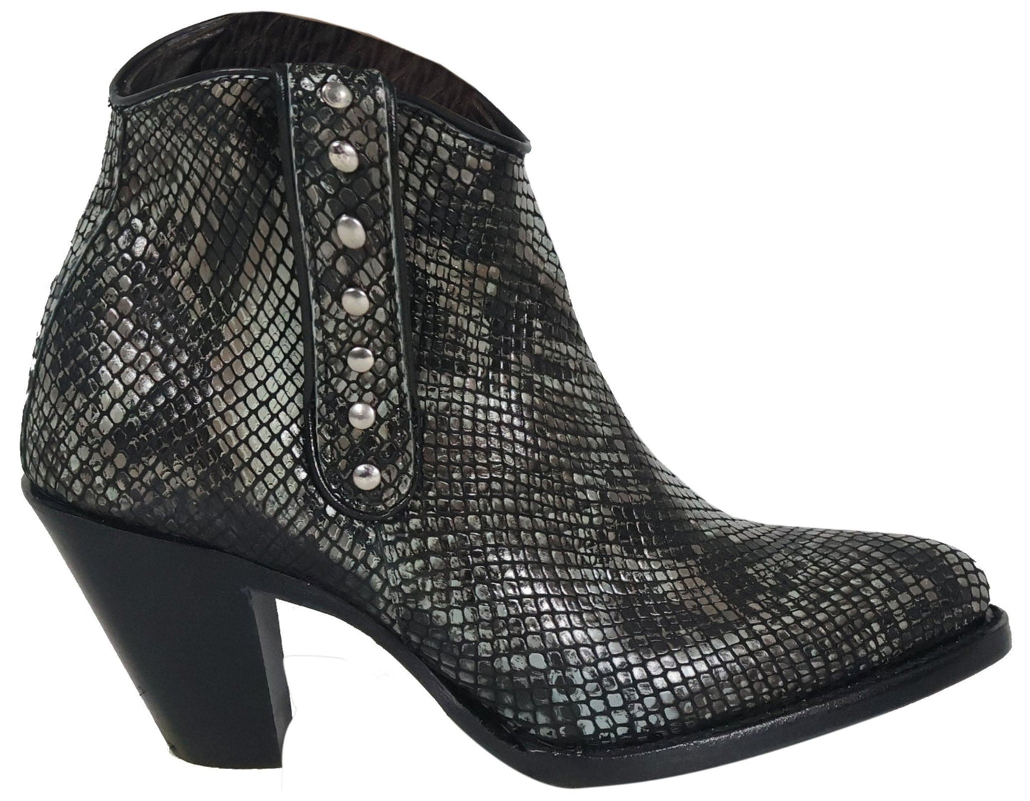 Silverton Sandra All Leather Snip Toe Short Boots (Gray)