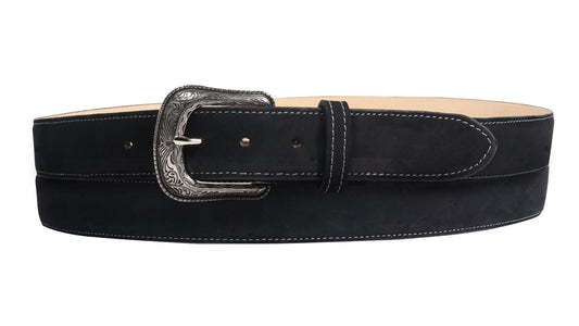 Silverton Tony Buck All Leather Western Belt (Black)