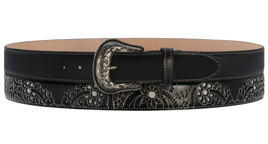 Silverton Celina All Leather Western Belt (Black)