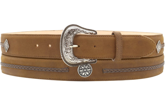Silverton Ellie All Leather Western Belt (Tobacco)