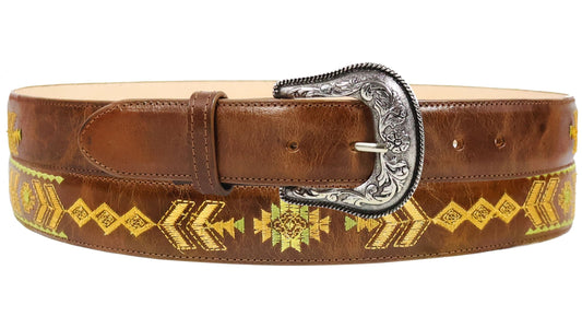 Silverton Indiana All Leather Western Belt (Honey)