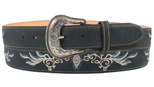 Silverton Mary All Leather Western Belt (Black)