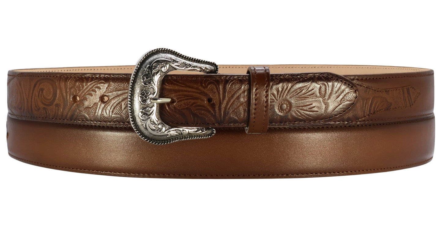 Silverton Nelly All Leather Western Belt (Honey)