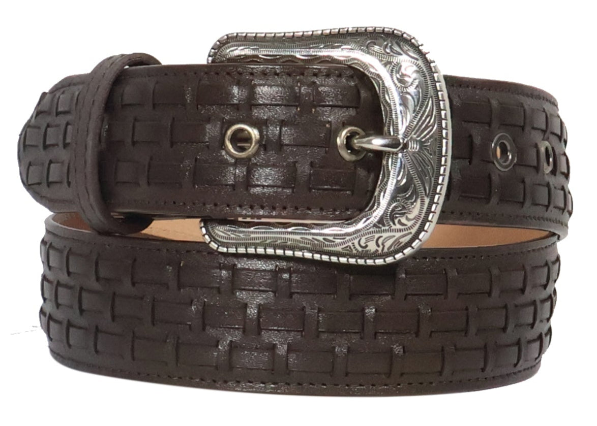 Silverton Cody All Leather Western Belt (Brown)