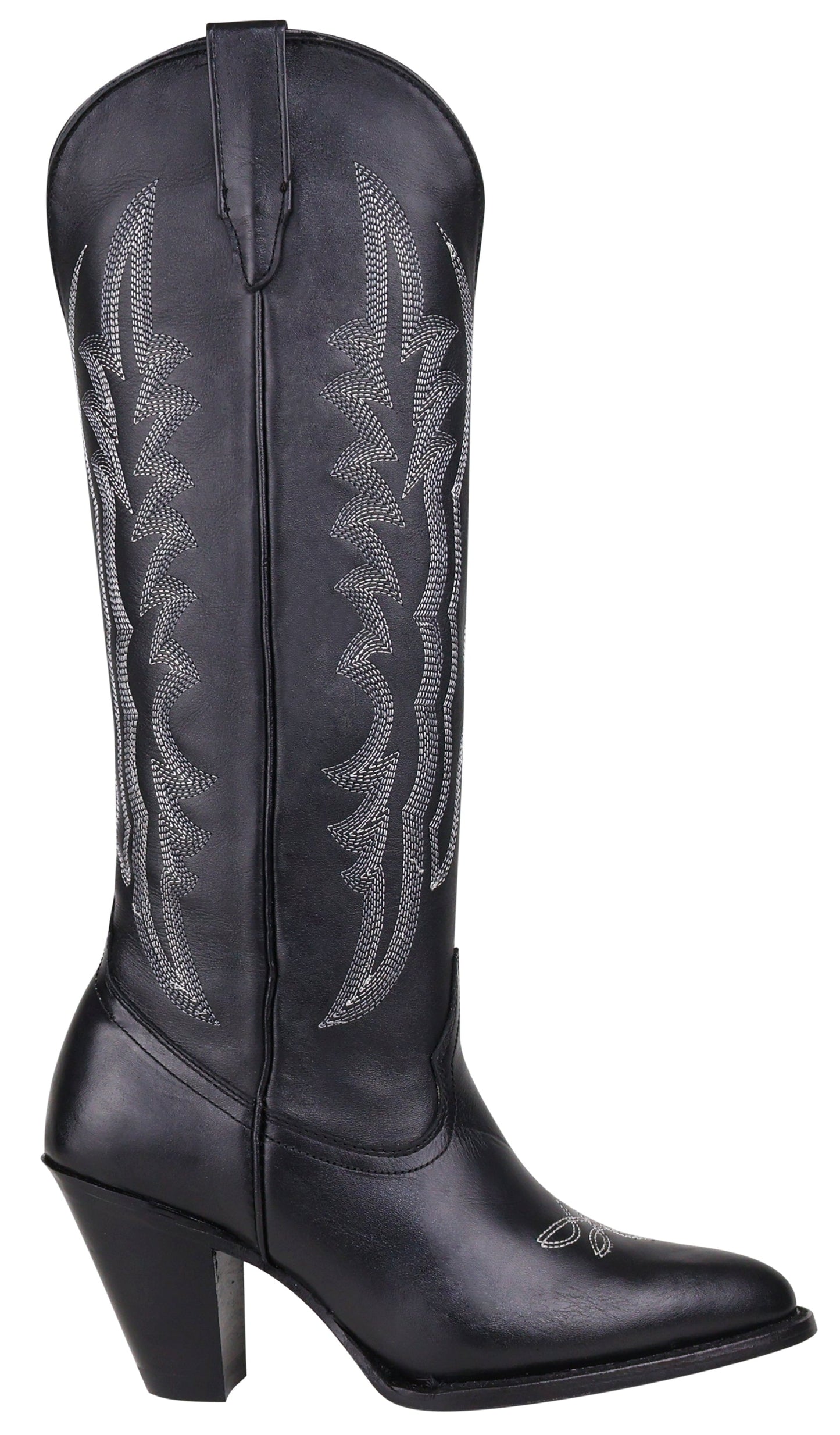 Silverton Destiny All Leather Snip Toe Knee High Boots (Black)