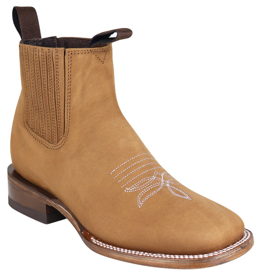 Silverton Jenny All Leather Wide Square Toe Short Boots (Tobacco)