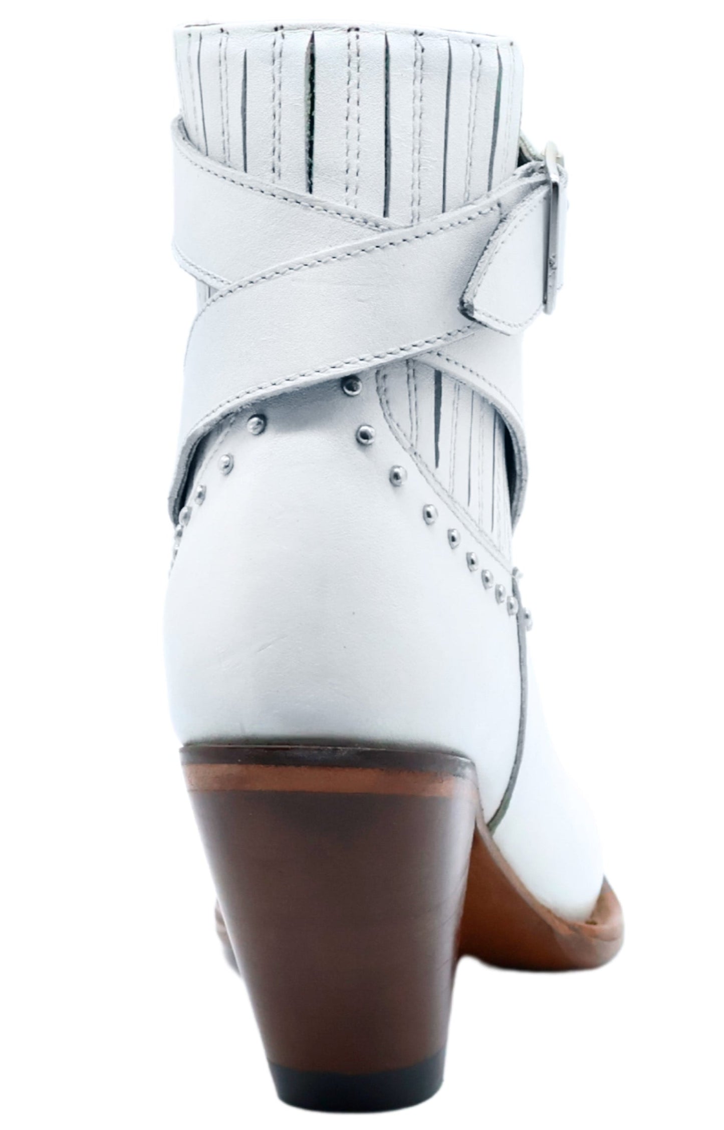 Silverton Morgan All Leather Snip Toe Short Boots (White)