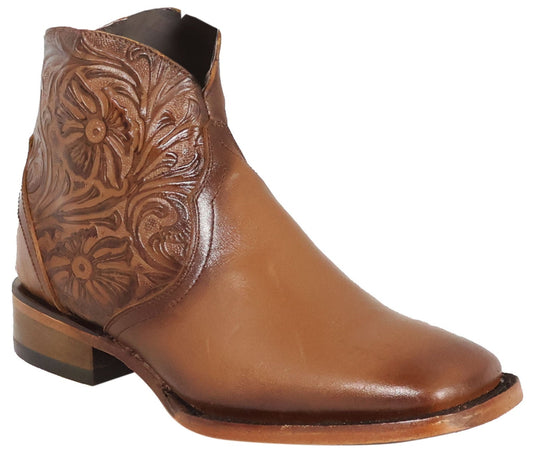 Silverton Nelly All Leather Wide Square Toe Short Boots (Honey)