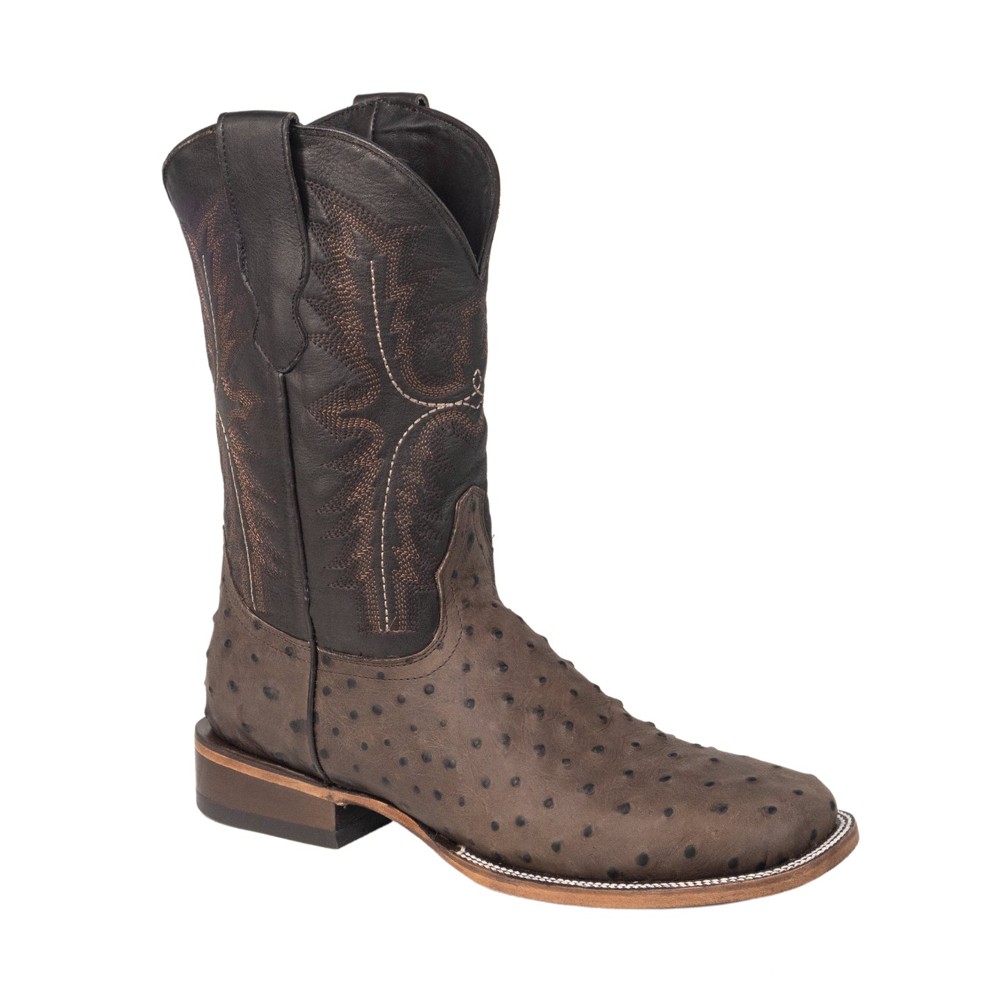 Silverton Owen All Leather Wide Square Toe Boots (Brown)