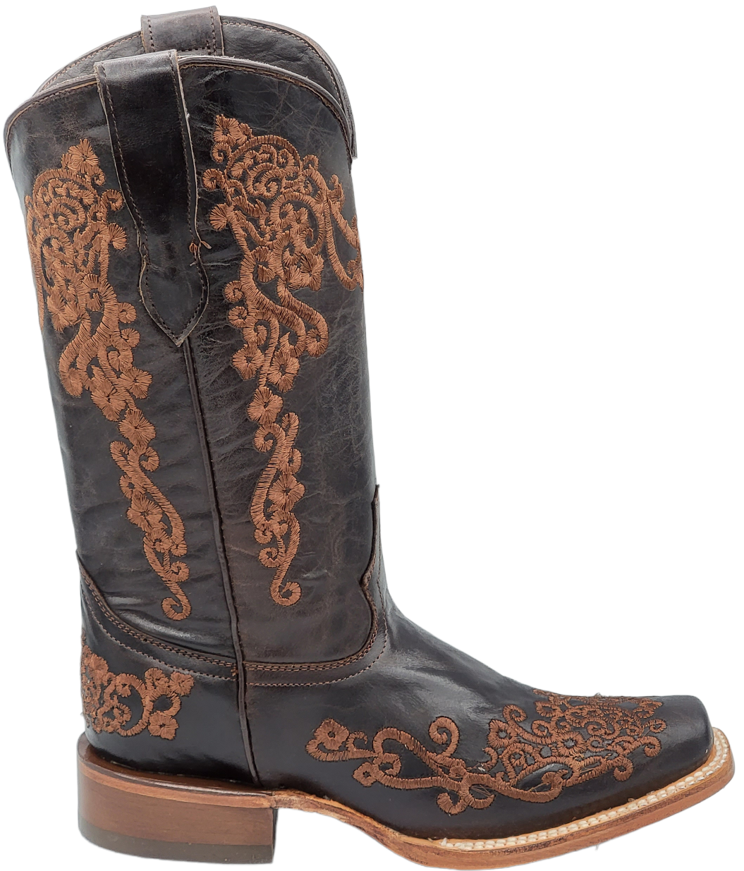 Silverton Diana All Leather Square Toe Boots (Chocolate)