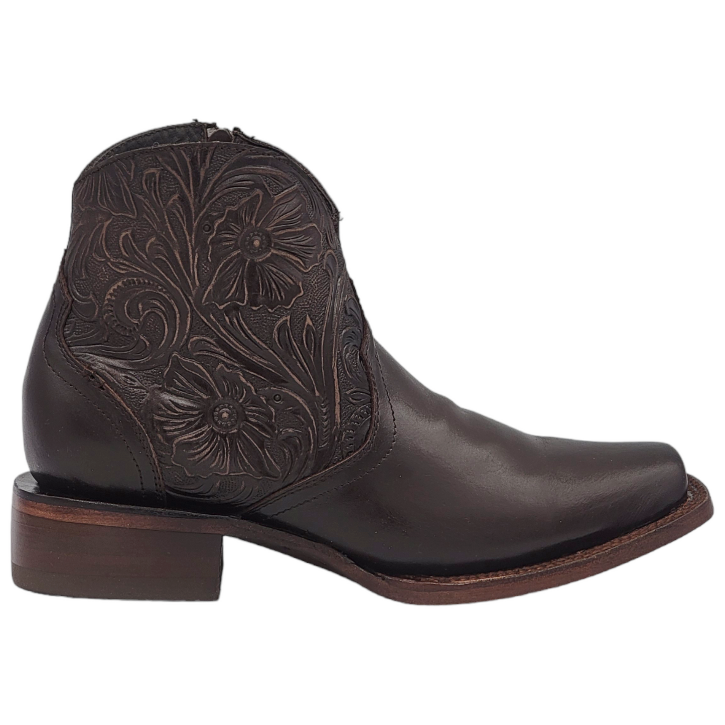 Silverton Nelly All Leather Square Toe Short Boots (Chocolate)