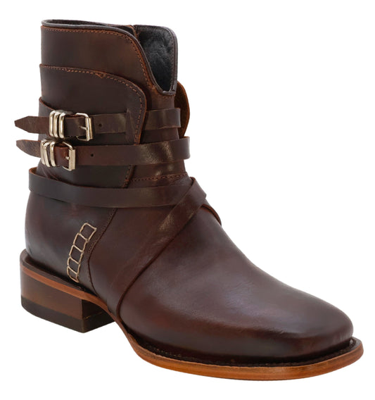 Silverton Reba All Leather Wide Square Toe Short Boots (Honey)