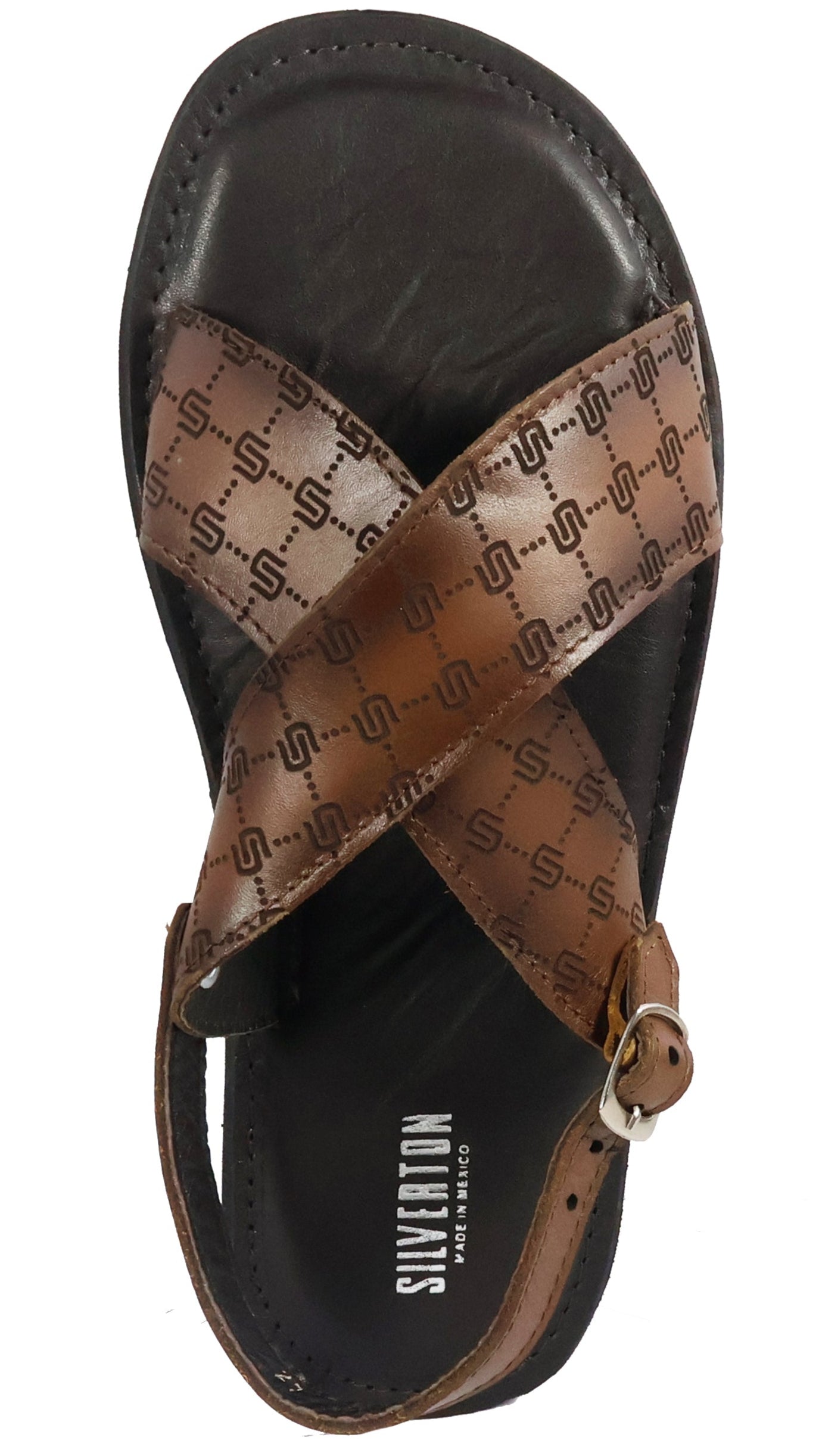 Silverton Louis All Leather Cross Strap Sandals (Honey)