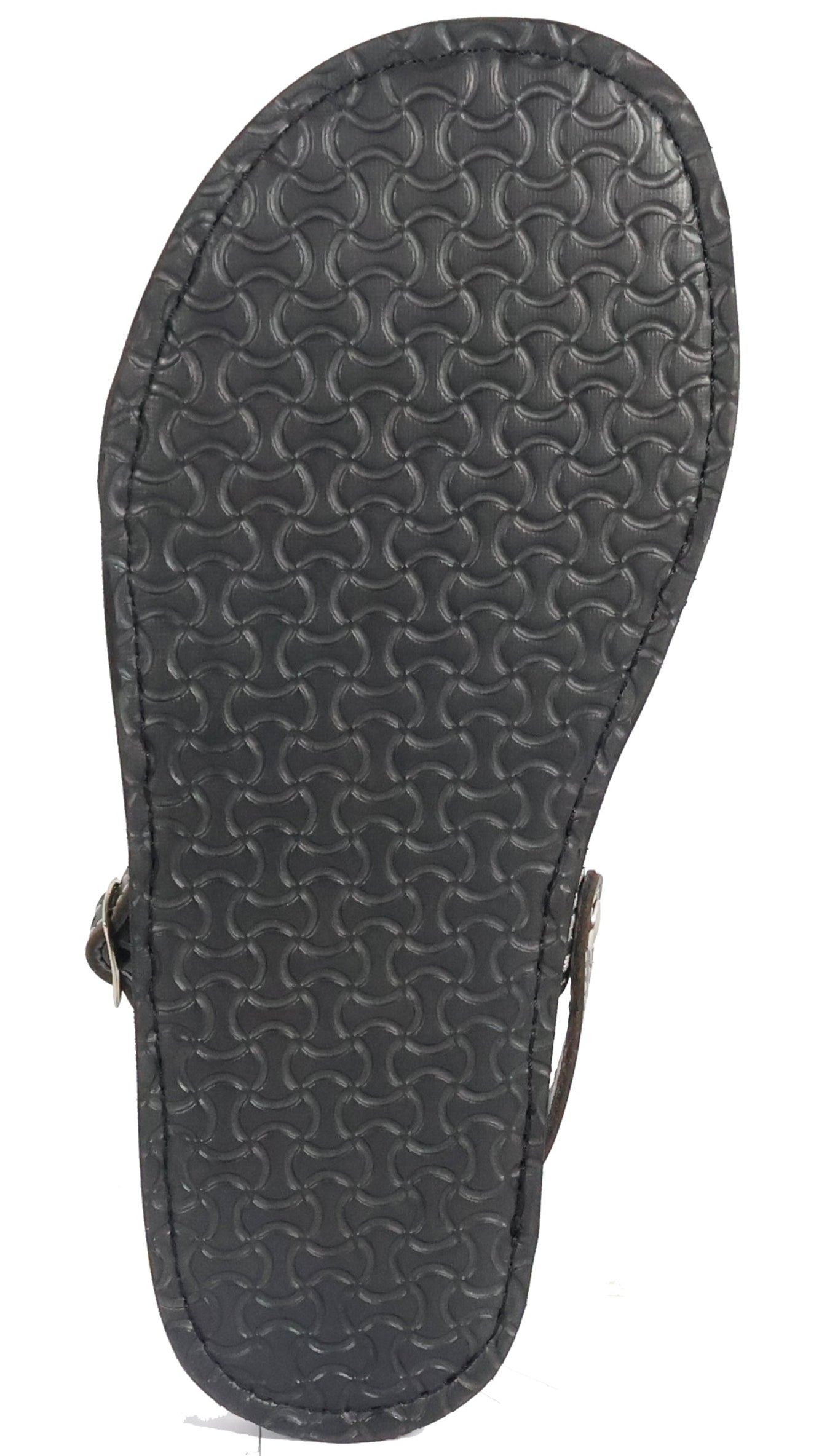 Silverton Hermes All Leather Cross Strap Sandals (Black)