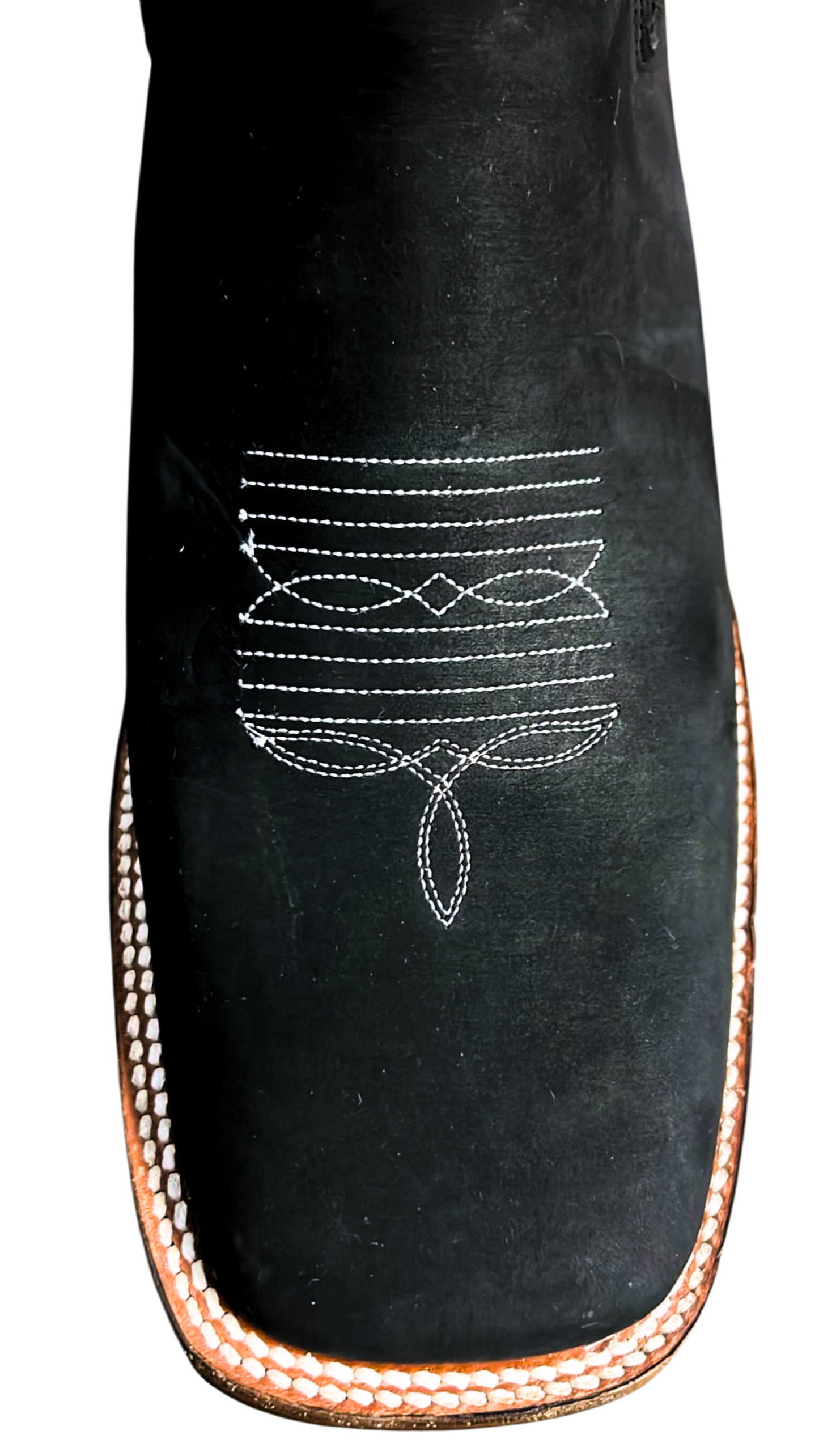 Silverton Tony Buck All Leather Wide Square Toe Short Boots (Black)