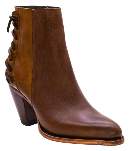 Silverton Walker All Leather Snip Toe Short Boots (Brown)