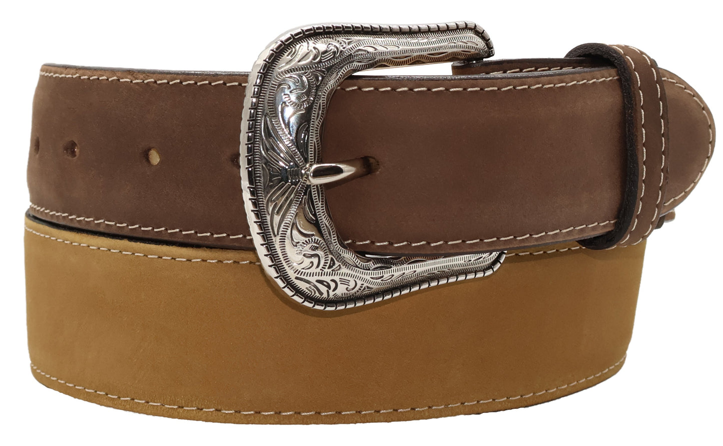Silverton Arrow All Leather Western Belt (Brown/Honey)
