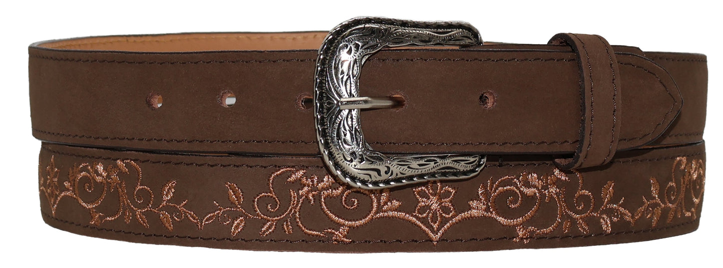 Silverton Kids Jennifer All Leather Western Belt (Brown)