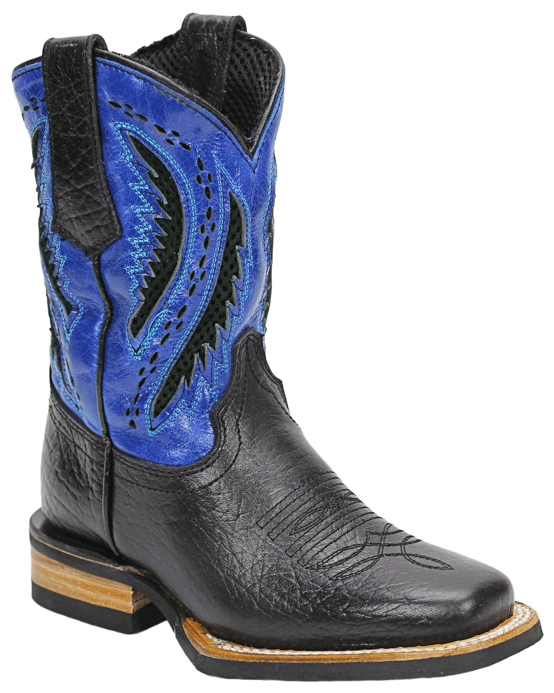 Silverton Kids Alamo All Leather Square Toe Boots (Black)