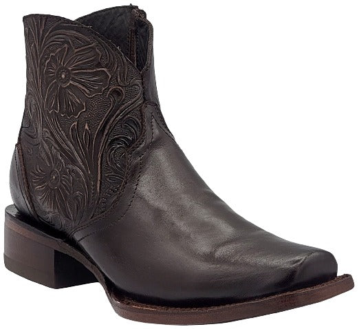 Silverton Nelly All Leather Square Toe Short Boots (Chocolate)