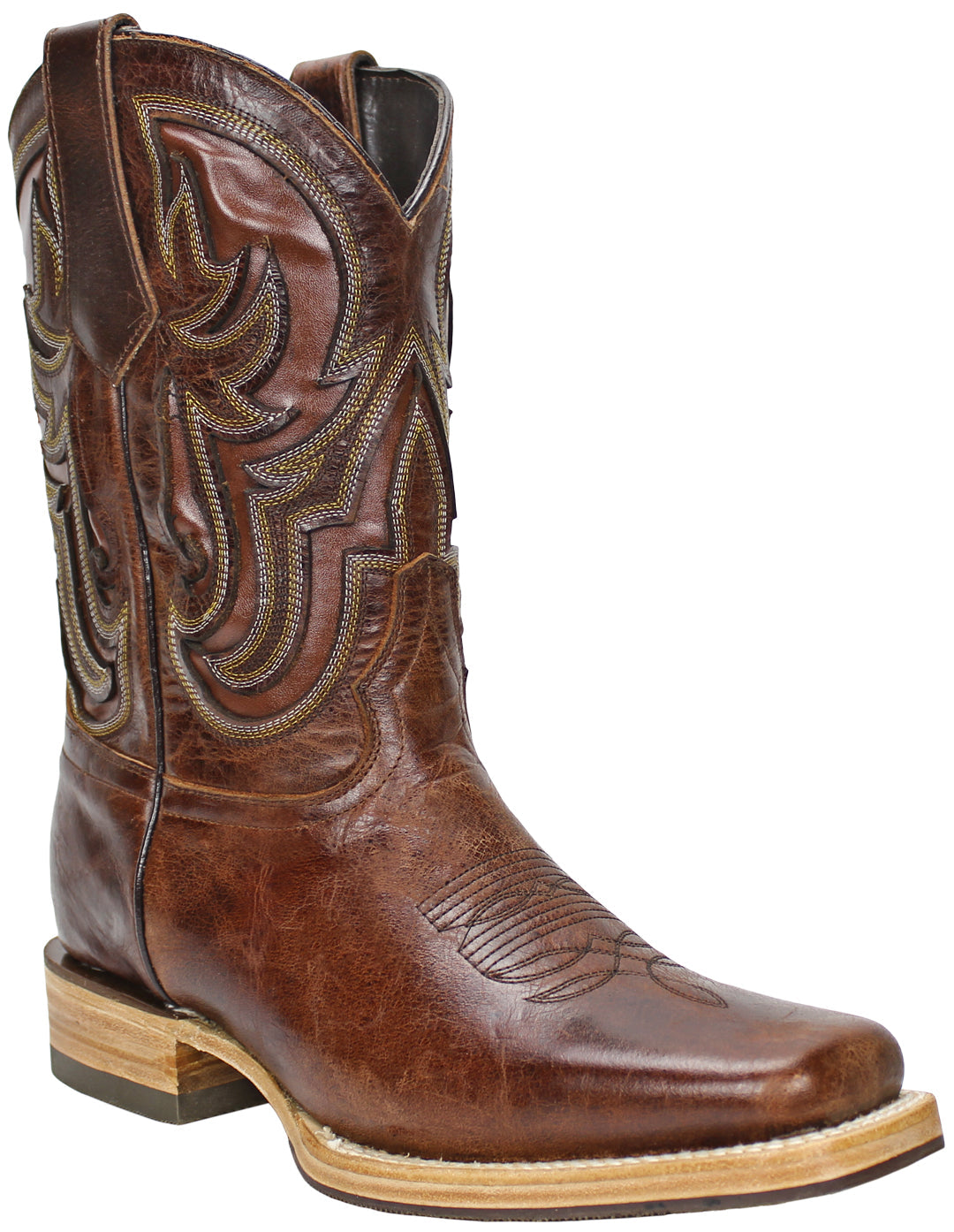 Silverton Ranch All Leather Square-Toe Boots (Shedron)