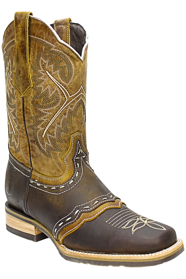 Silverton Wyoming All Leather Square-Toe Boots (Brown)