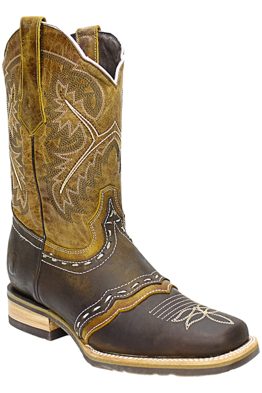 Silverton Wyoming All Leather Square-Toe Boots (Brown)