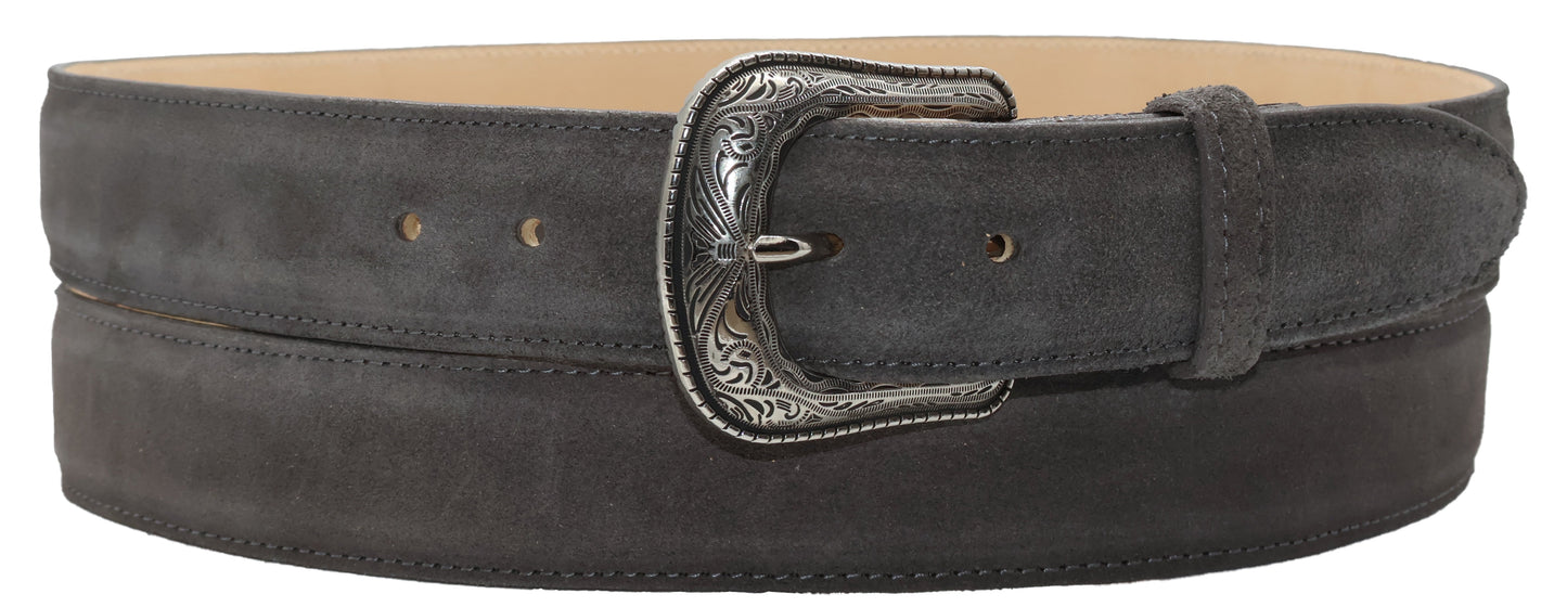 Silverton Plain All Leather Western Belt (Gray)