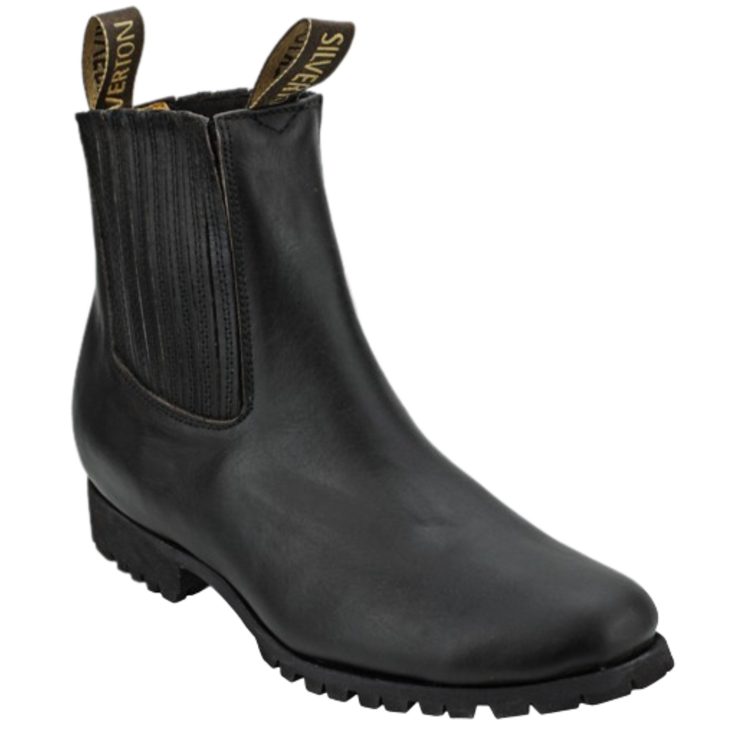SILVERTON® Short Boots Crazy (Black/Tractor Sole)