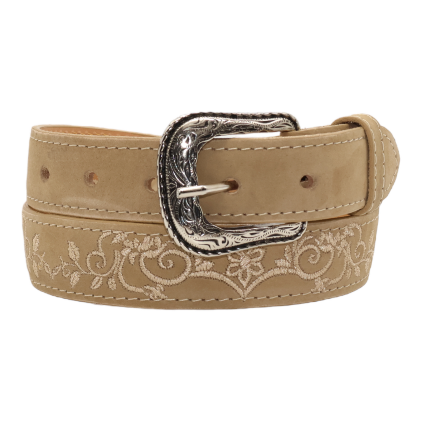 Silverton Kids Jennifer All Leather Western Belt (Beige)