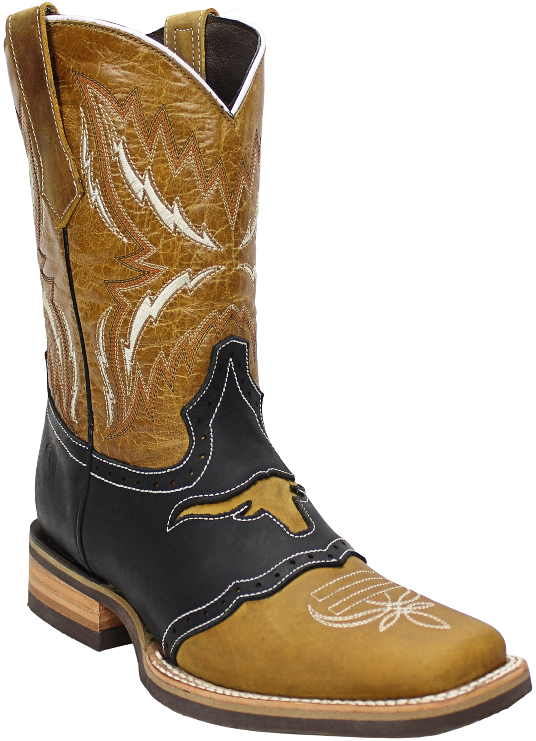 Silverton Longhorn All Leather Square-Toe Boots (Honey)