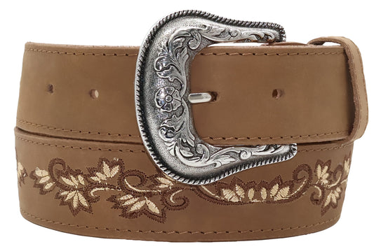 Silverton Amanda All Leather Western Belt (Tobacco)