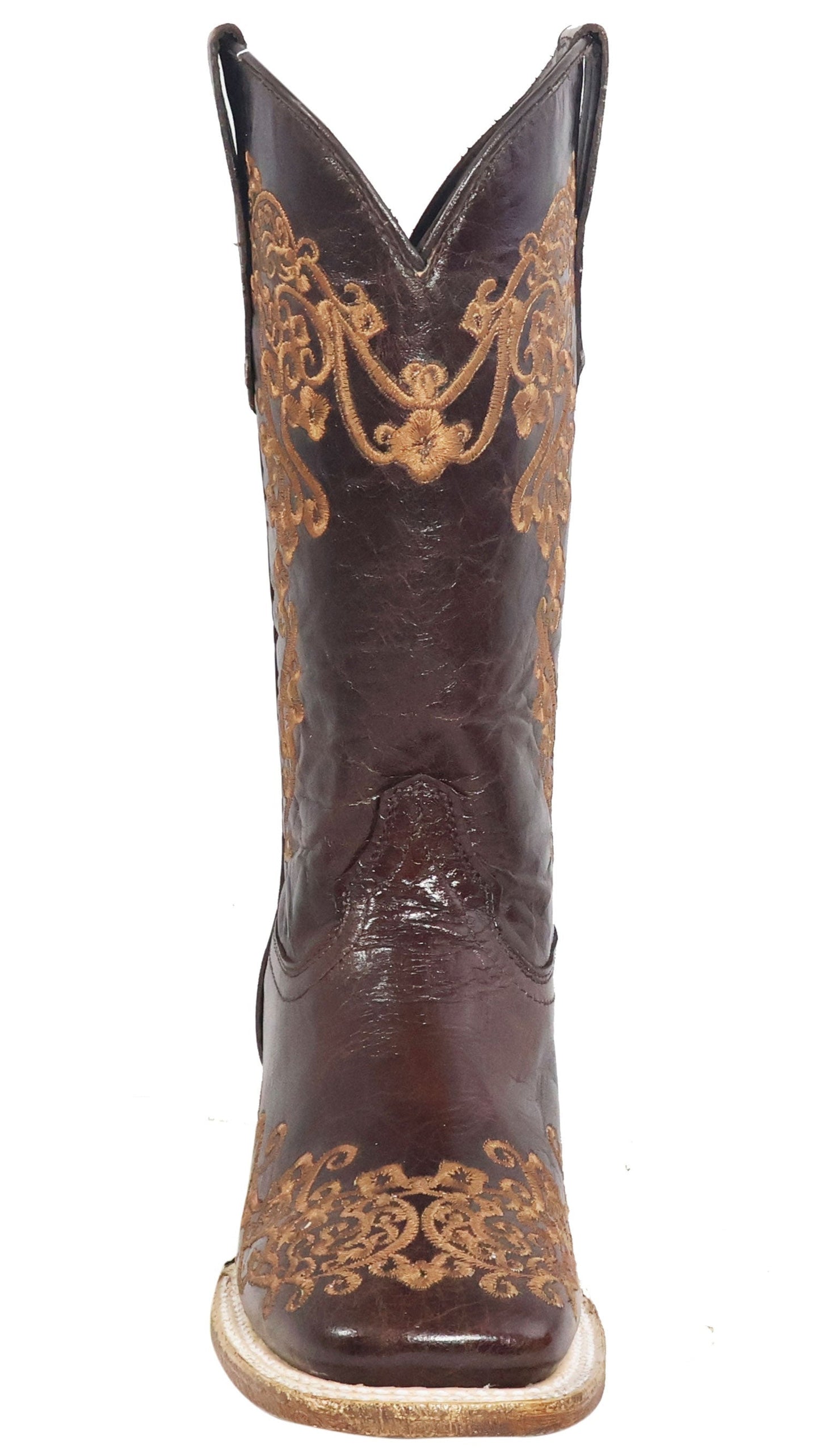 Silverton Diana All Leather Wide Square Toe Boots (Chocolate)