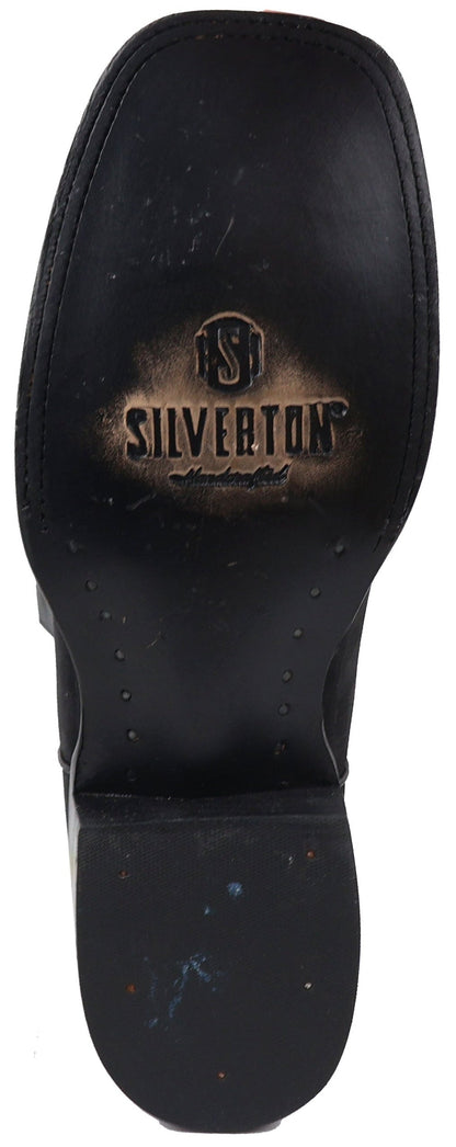 Silverton Jasper All Leather Wide Square Toe Boots (Black)