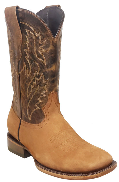 Silverton Jasper All Leather Wide Square Toe Boots (Tobacco)