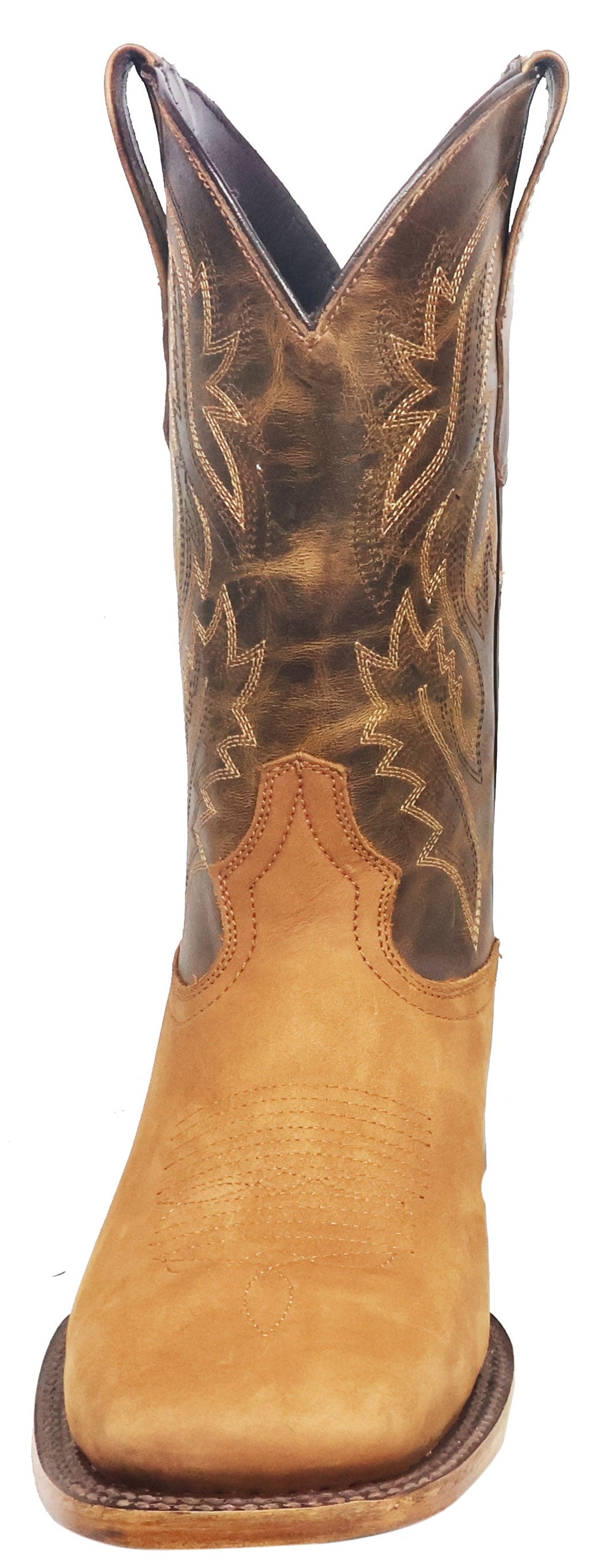Silverton Jasper All Leather Wide Square Toe Boots (Tobacco)