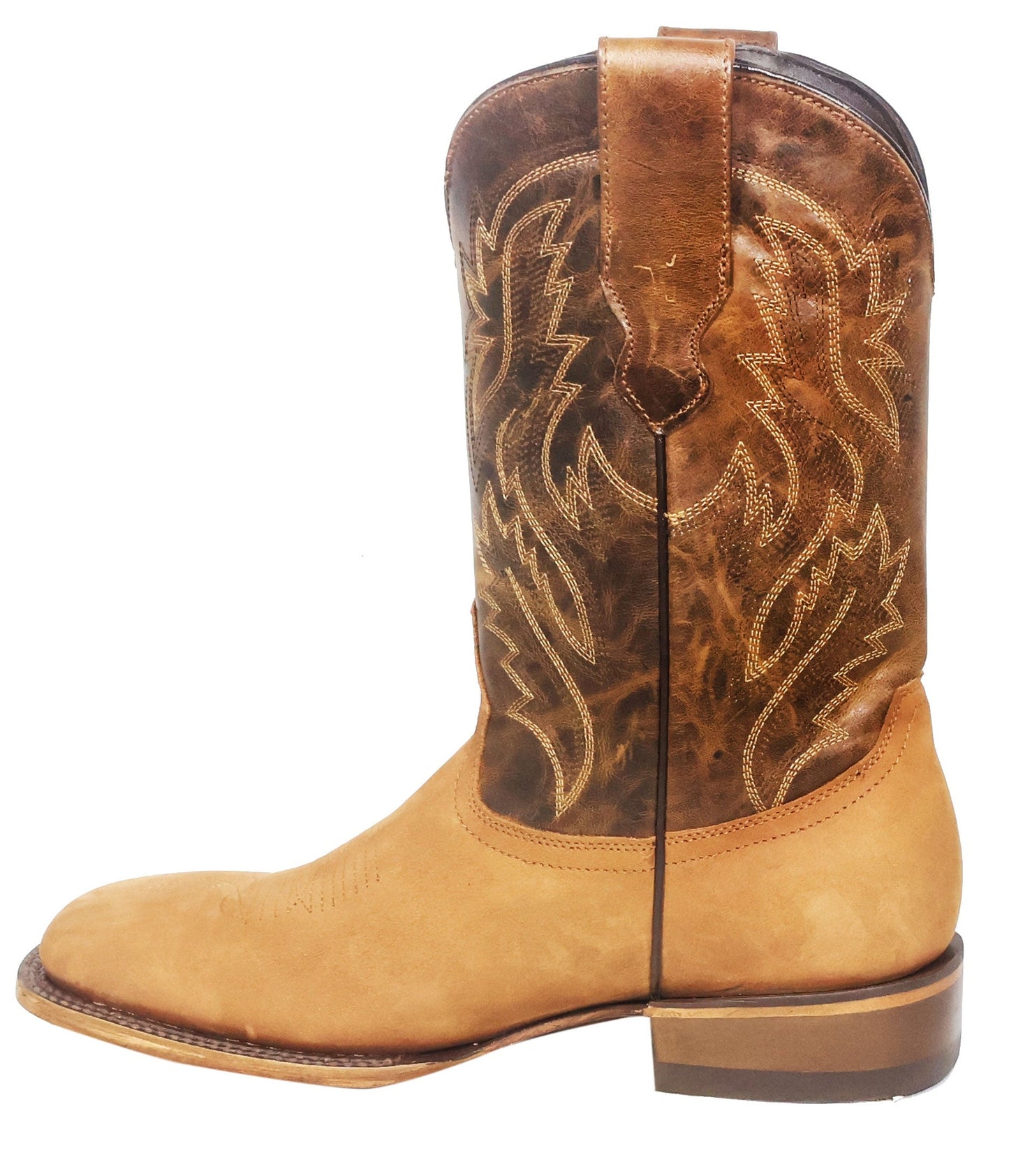 Silverton Jasper All Leather Wide Square Toe Boots (Tobacco)