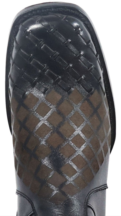 Silverton Jerry All Leather Wide Square Toe Short Boots (Black)