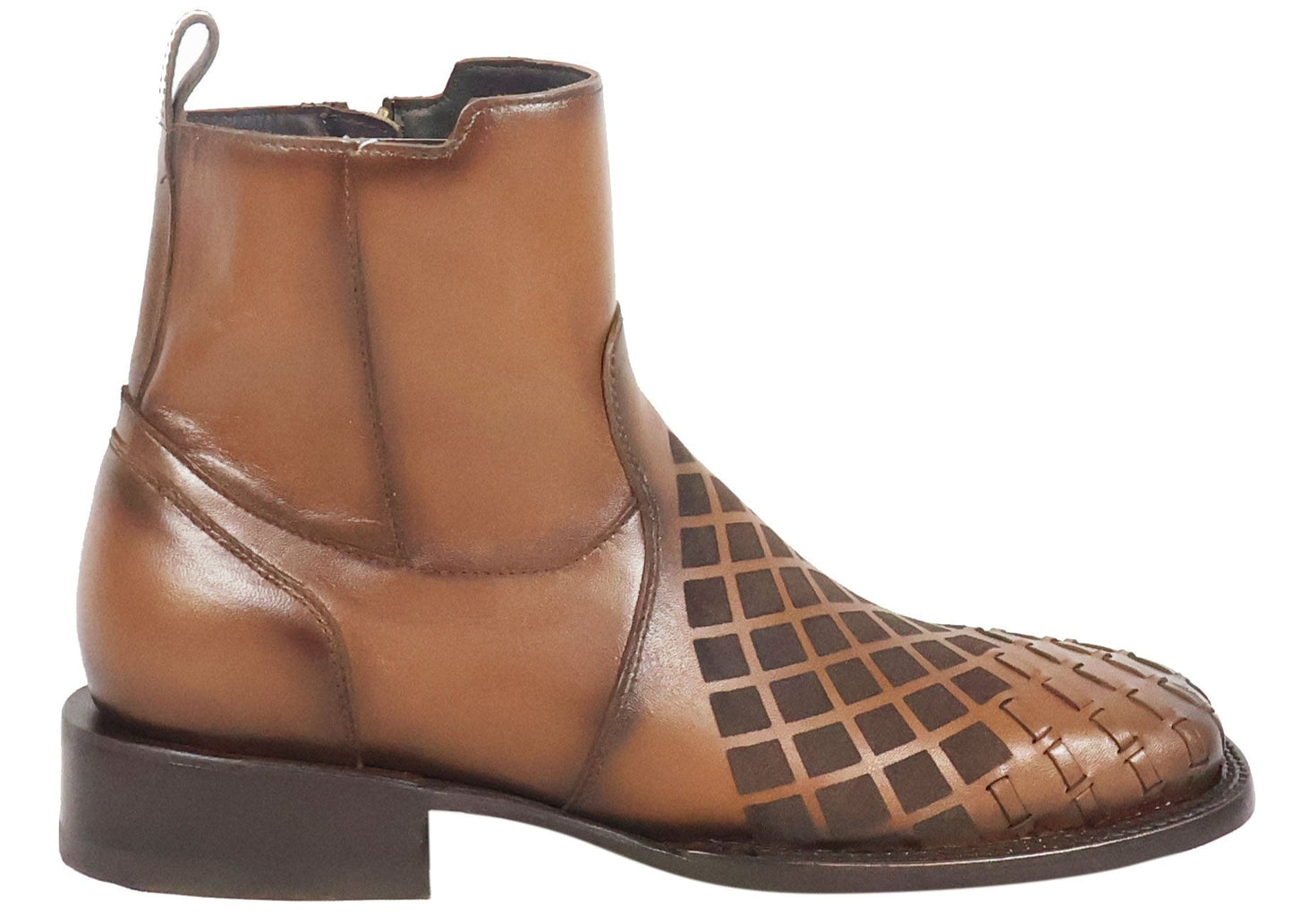 Silverton Jerry All Leather Wide Square Toe Short Boots (Honey)