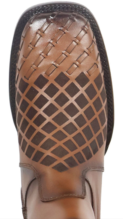 Silverton Jerry All Leather Wide Square Toe Short Boots (Honey)